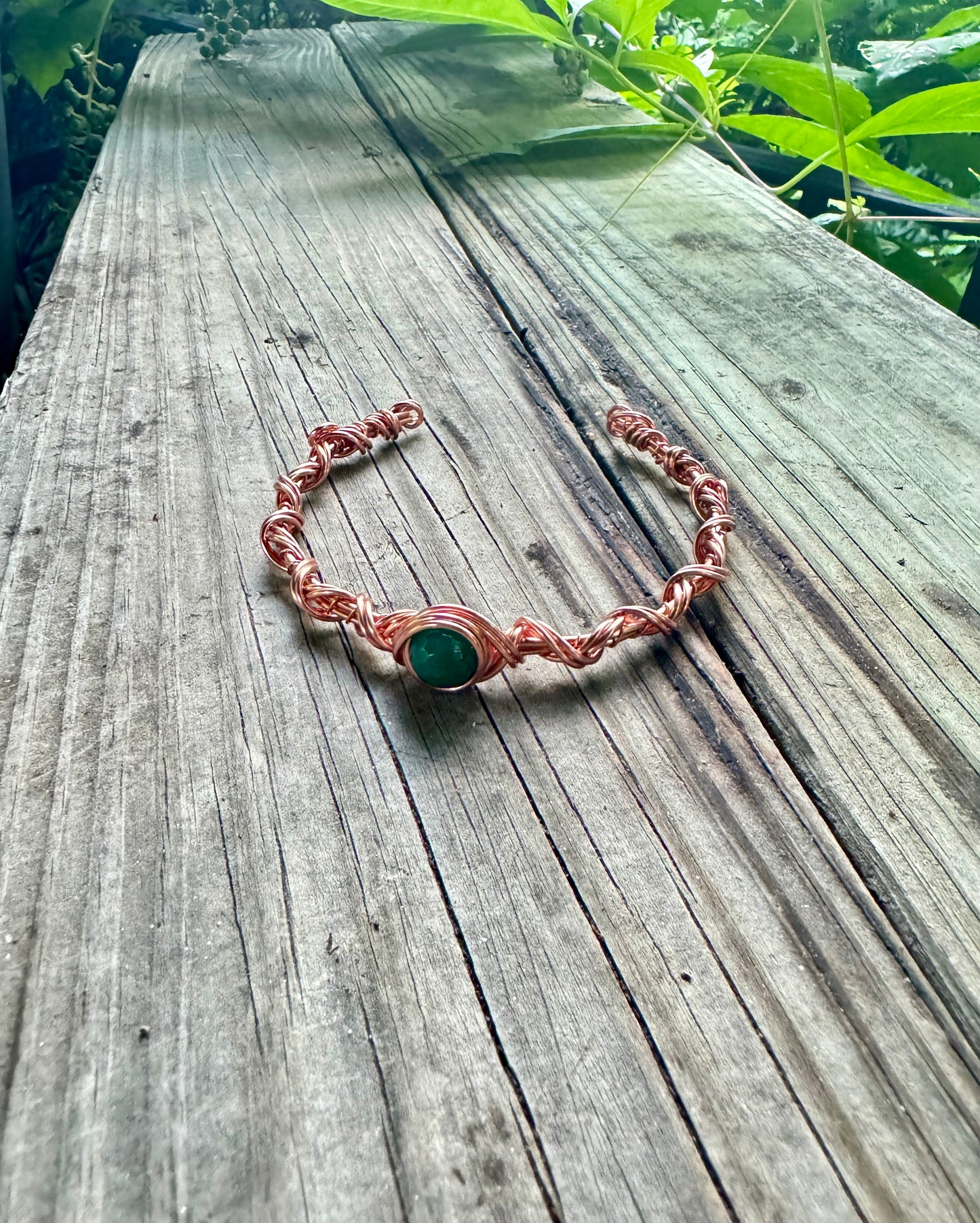 Agate Copper Bangles