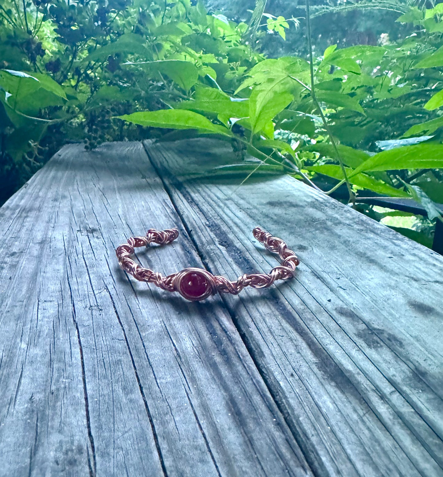 Agate Copper Bangles