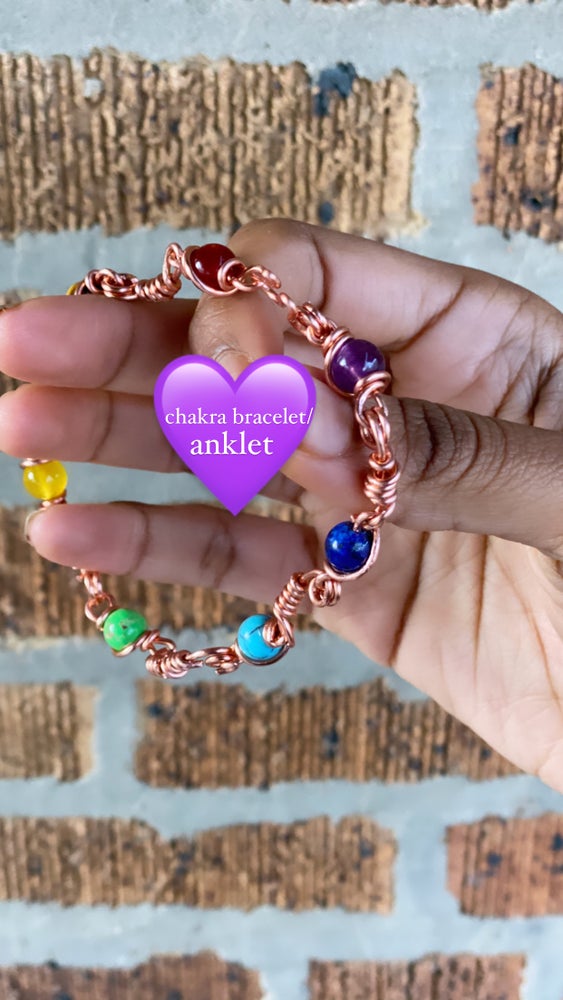 Copper Chakra bracelet/anklet