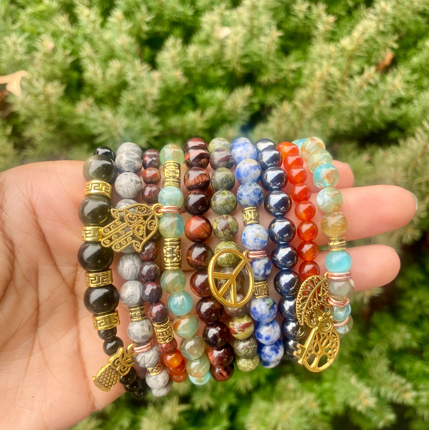 Healing bracelet Set With charms