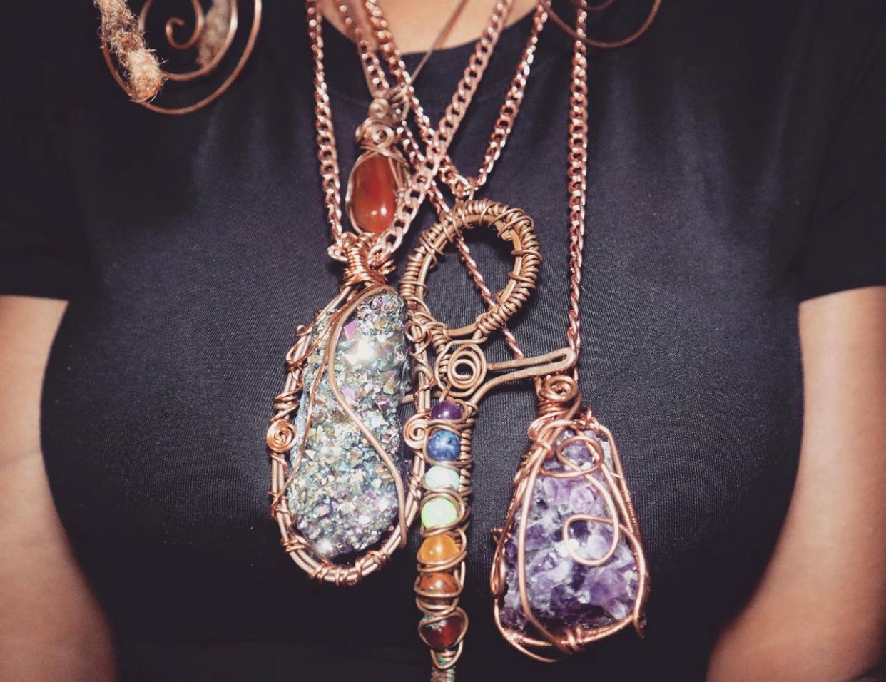 Cluster Stone necklaces