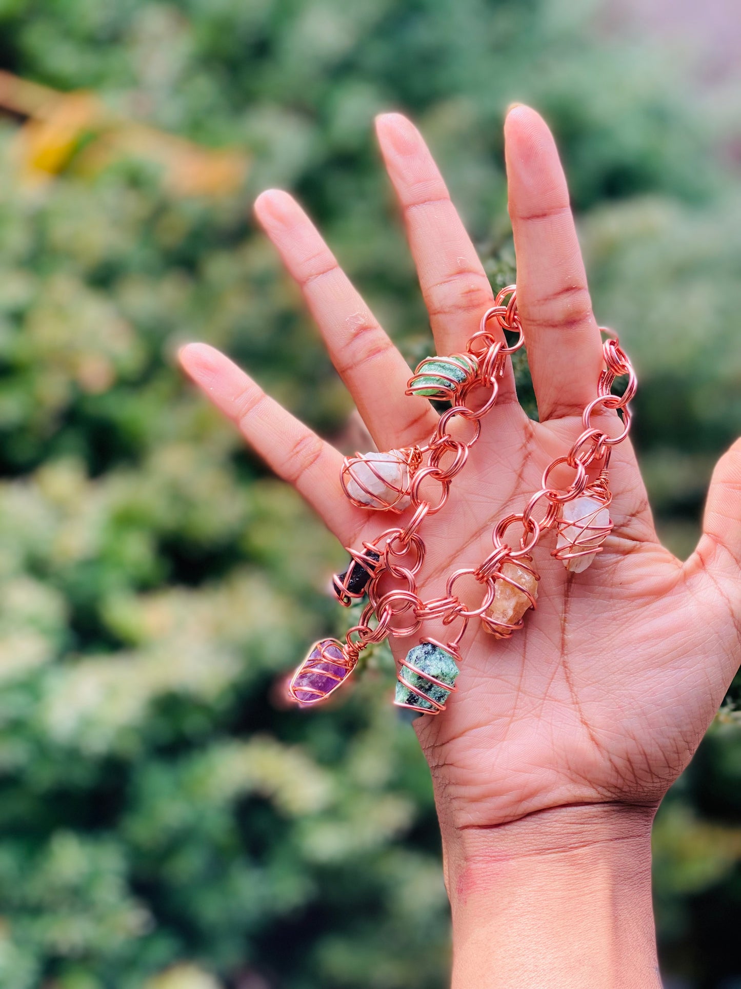 Chunky Crystal Charm Bracelet