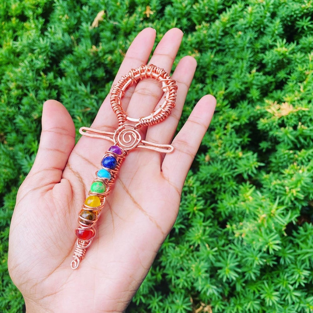 Chakra Ankh Pendant